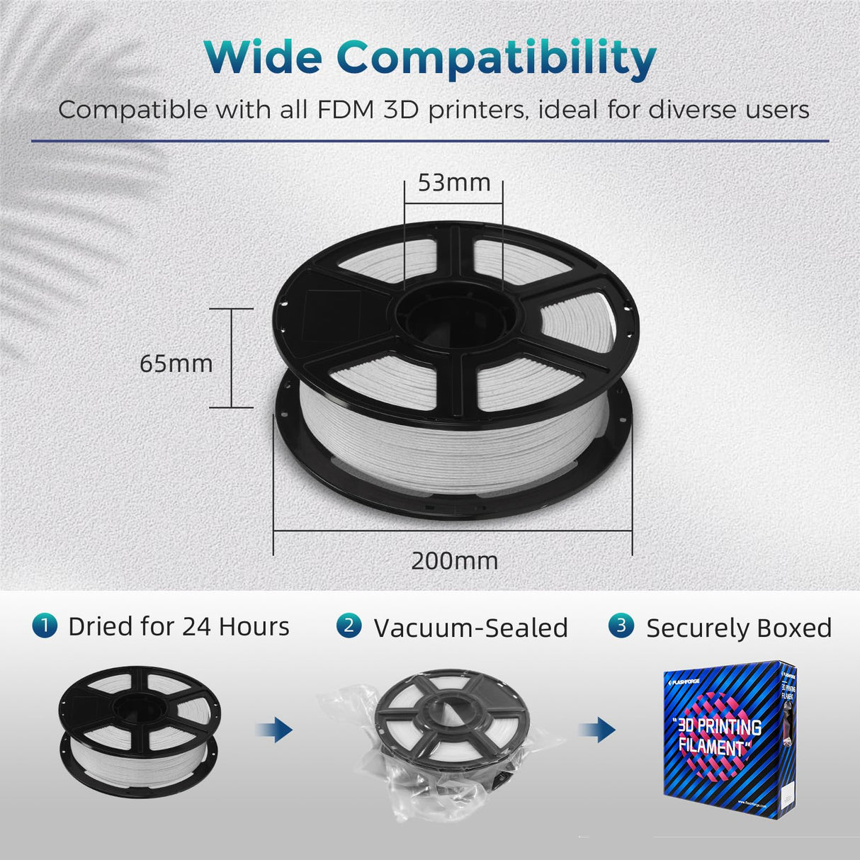 FLASHFORGE Rapid PLA Filament 1.75mm Marble Black, Max 500mm/s High Speed Printing, 3D Printer Filament 1kg Spool, Dimensional Accuracy +/- 0.02mm, Enjoy Exceptional Print Quality FLASHFORGE