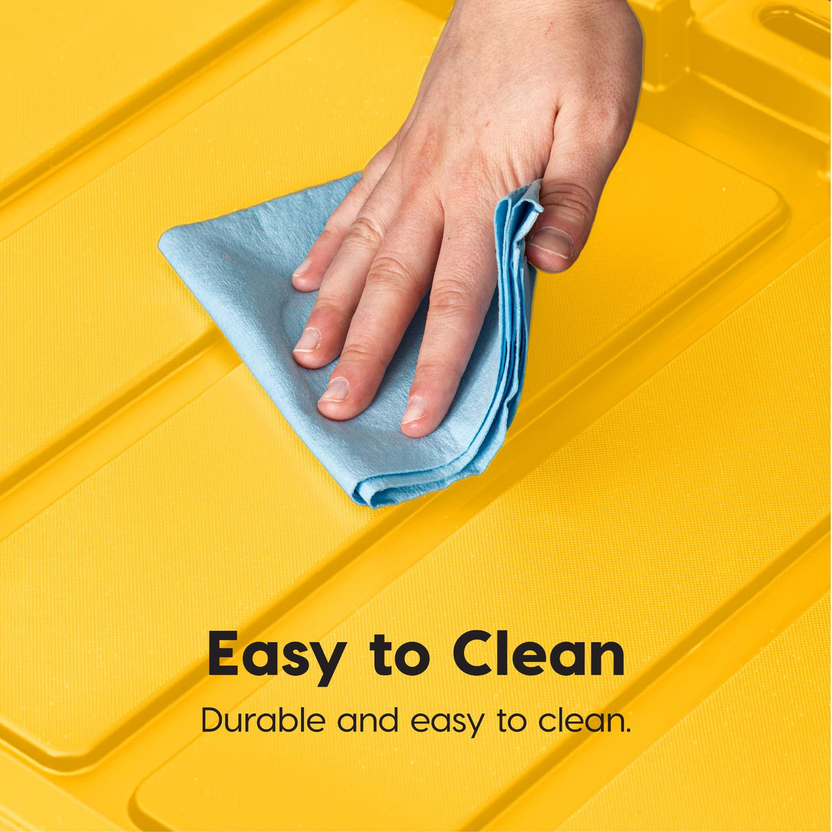 IRIS USA 12 Gallon Heavy Duty Truck Bed Toolbox Storage Tote Bins with Lids, 4 Pack - Made in USA, Tough Snap On Lockable Lid Stackable Industrial Rugged Tubs, Garage Organization Box - Black/Yellow Iris Ohyama