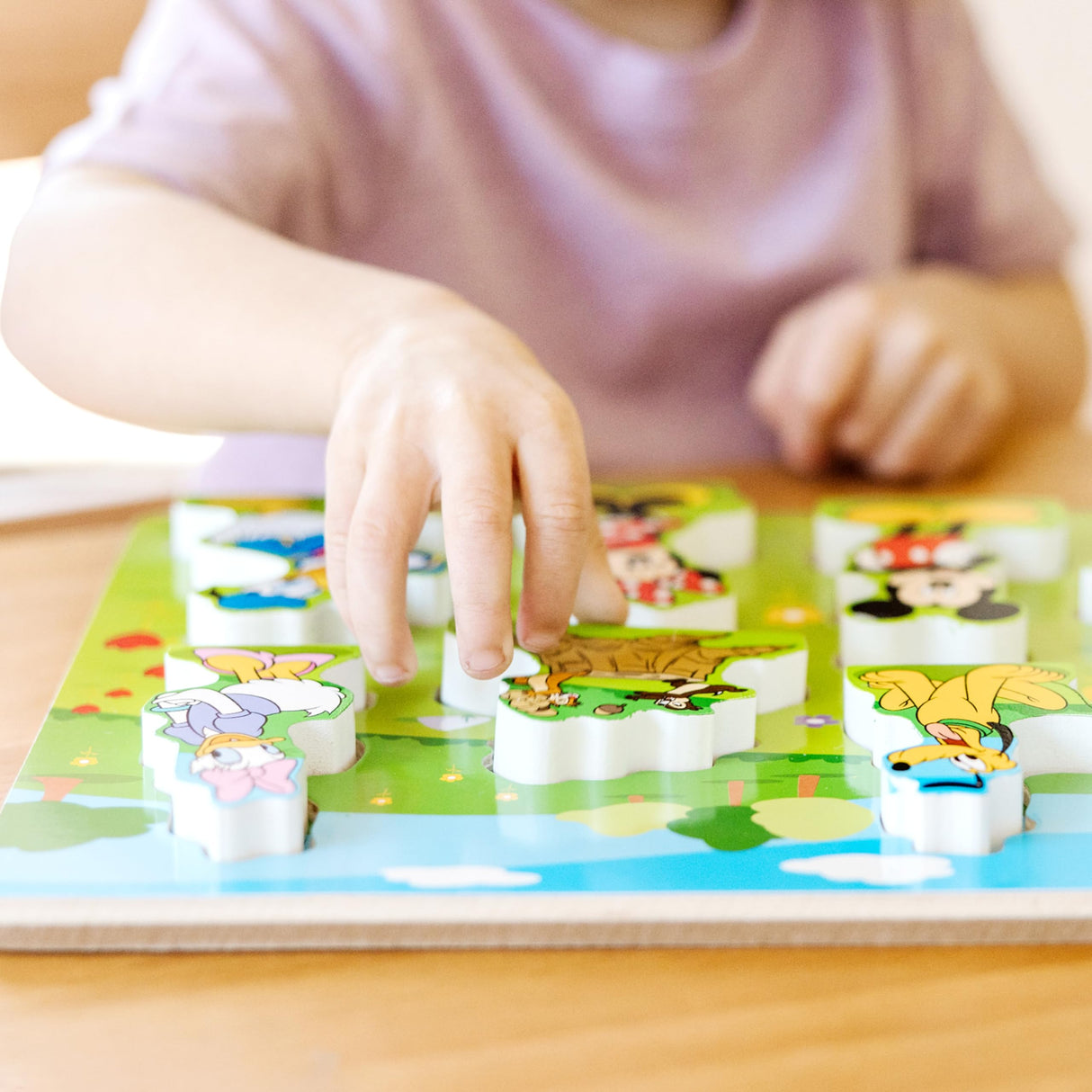 Melissa & Doug Disney Mickey Mouse Wooden Chunky Puzzle (8 pcs) Disney Characters Wooden Puzzle, Mickey Mouse For Toddlers And Kids Ages 2+ Melissa & Doug