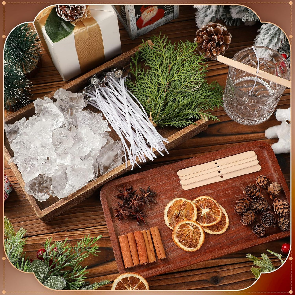 Clear Wax for Candle Making-DIY Aromatherapy Candle Making Gel raw Materials, can add Dried Flowers/Fragrance, smokeless Safe Candle Materials, Birthday Christmas Gift Decoration (Transparently) Blingfun