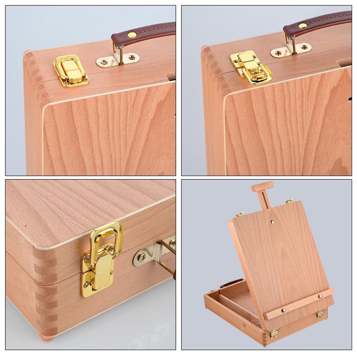 Tabletop Easel Acrylic Paint Set, 40 Pack Painting Kits for Adults, Painting Supplies with 24 Acrylic Paints, 10 Brushes, Art Easel, Paint Palette, Canvas, Paint Set Gifts for Students Artist Beginner Goldge