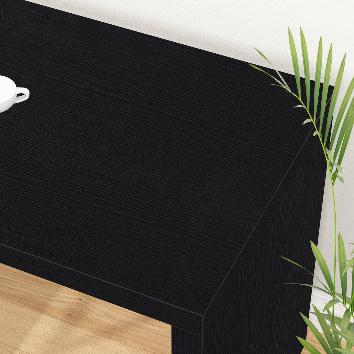 HSH Black L Shaped Computer Desk, Corner Desk with Storage Cabinet Drawer Shelves, Reversible Industrial Wood Executive Workstation, L-shaped Home Office Table for Work Study Writing Gaming, 55 Inch HSH