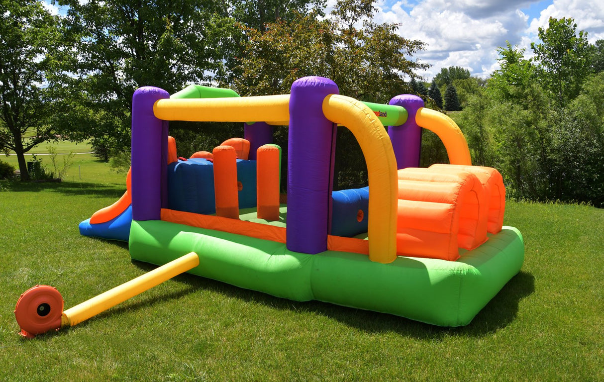 Bounceland Bounce House Inflatable Bouncer Obstacle Pro-Racer Combo Slides Bounceland