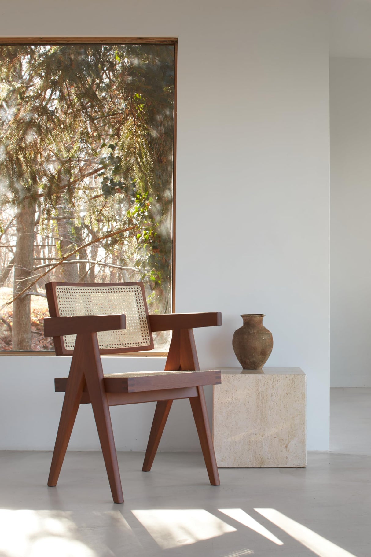 Klarel Chandigarh Armchair Chair, Traditional Teak Klarel