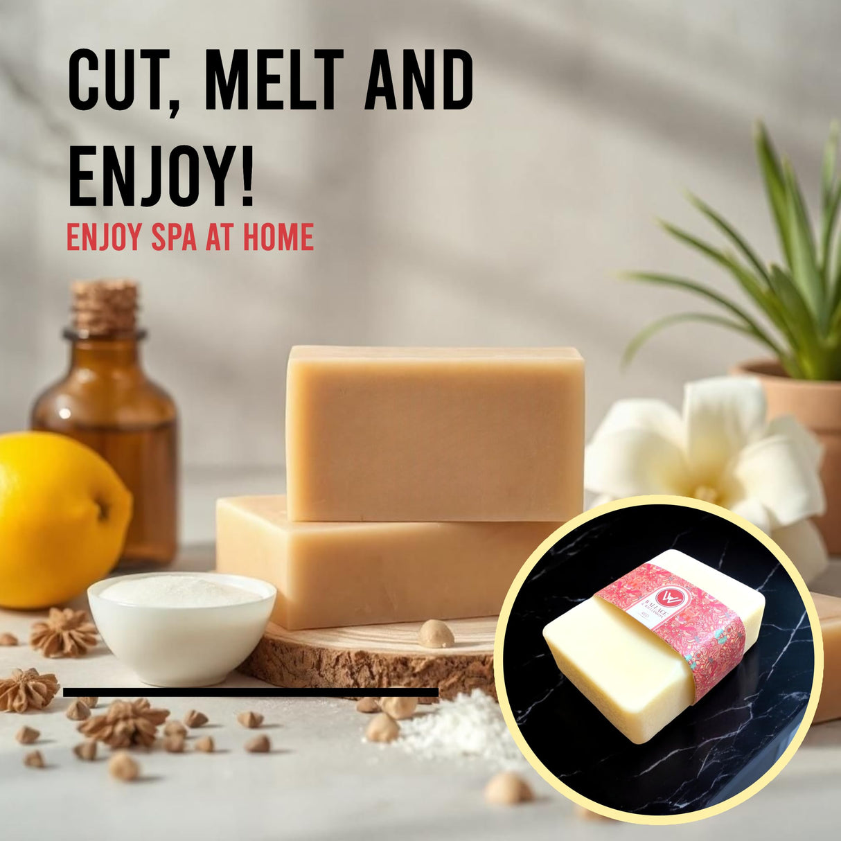 Wallace & Williamson DIY Soap Making Kit with Melt & Pour Base, Cutting Box, Molds, Fragrances, Flowers Silicone Molds - for Adults & Kids Craft Wallace & Williamson