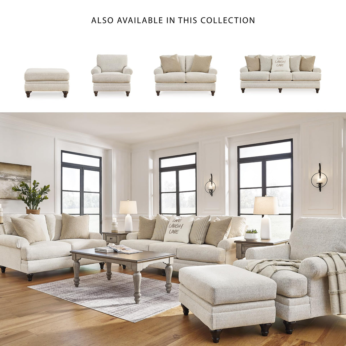 Signature Design by Ashley Valerani Classic Loveseat for Living Room, Beige Signature Design by Ashley