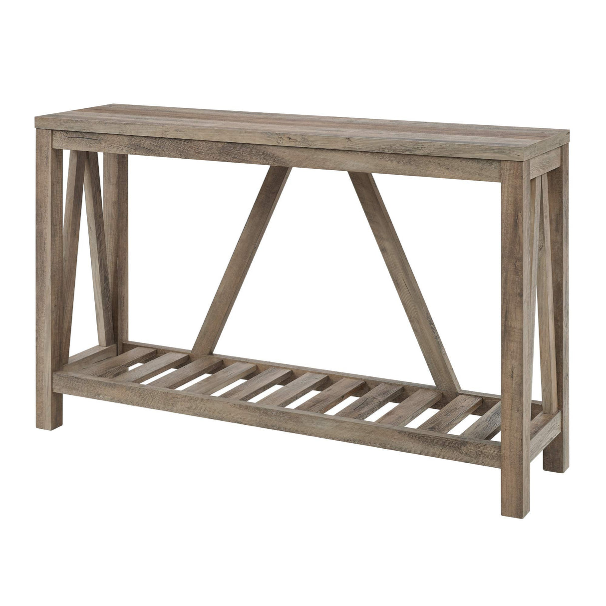 Walker Edison Modern Farmhouse Accent Entryway Table Entry Table Living Room End Table, 52 Inch, Grey Wash Walker Edison
