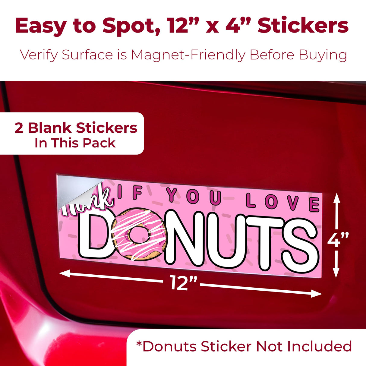 Cut-to-Size Bumper Sticker Magnetizer 2 Pack: Turn Any Decal Into a Strong Magnet. Durable & Weatherproof Magnetic Strip Protects Paint & Allows for Easy Swaps. Flexible 4x12 Sheet Guaranteed to Stick CarSignia