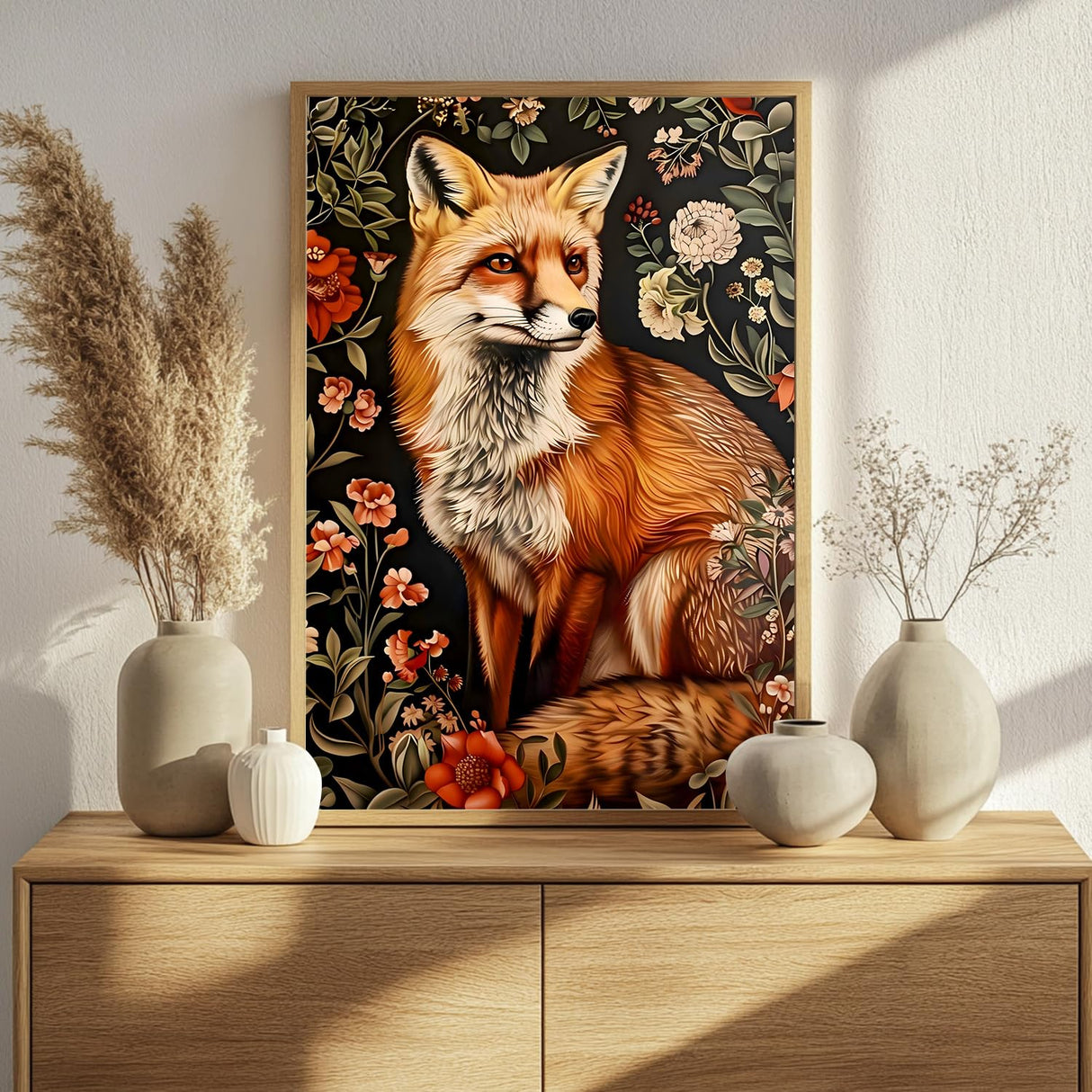 Mandun Paint by Numbers for Adult, Fox Paint by Numbers Kit for Adults Beginners, DIY Acrylic Oil Painting Kits with Brushes for Home Wall Decor 16x20Inch Mandun