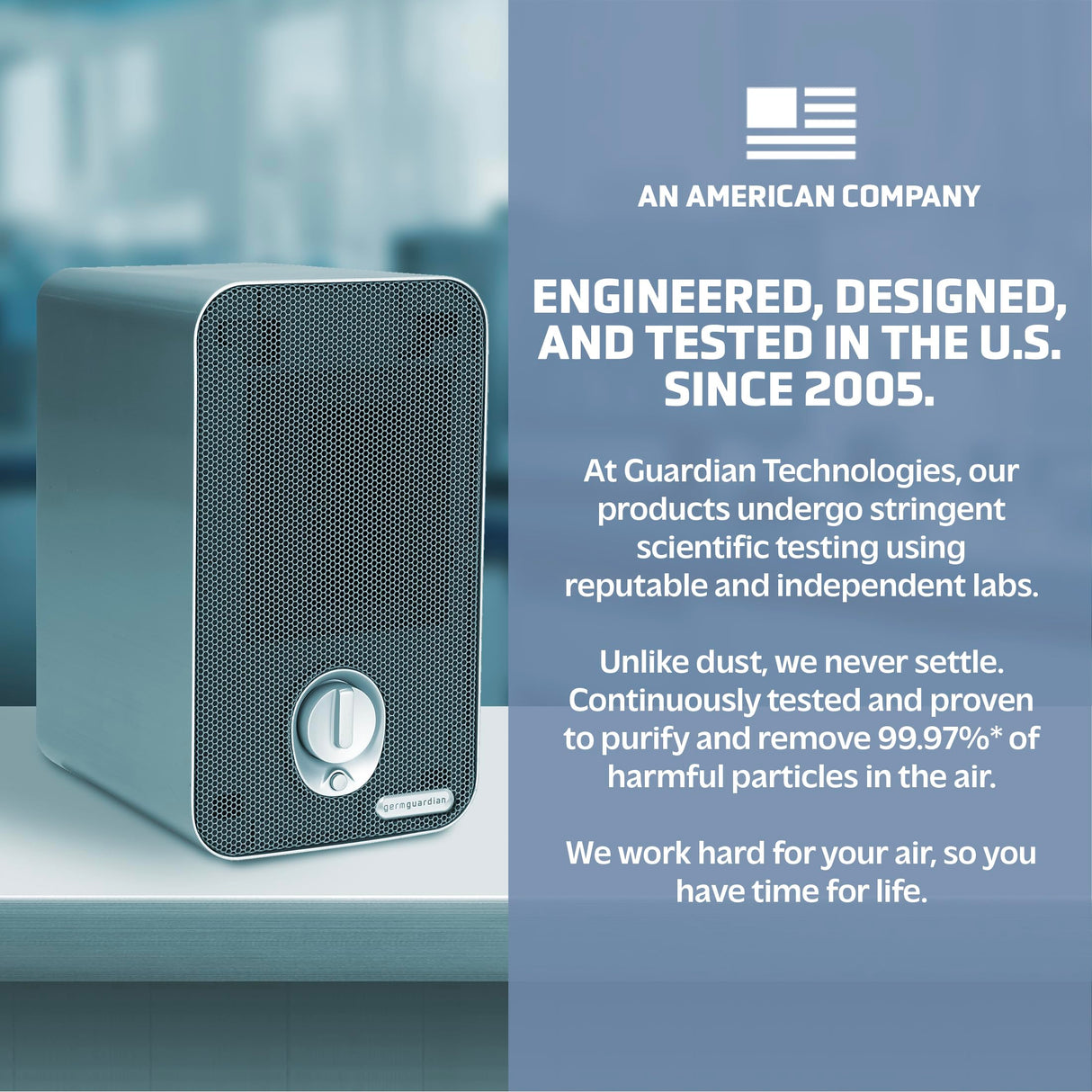 GermGuardian Air Purifier for Home with HEPA Filter, Removes 99.97% of Pollutants, Covers up to 375 Sq. Foot Room in 1 Hr, UV-C Light Helps Reduce Germs, Zero Ozone Verified, 11", Silver, AC4100CA GermGuardian