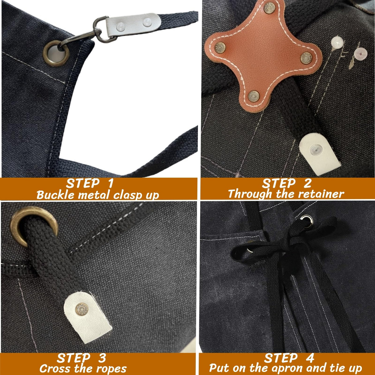 BLIRITEL Canvas Work Aprons for Men with Tools Pockets,Heavy Duty Adjustable Tools Apron, Woodworking Apron for Carpenters Mechanic (Grey) BLIRITEL