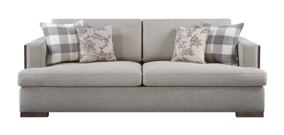 Acme Furniture Niamey Sofa, Fabric and Cherry