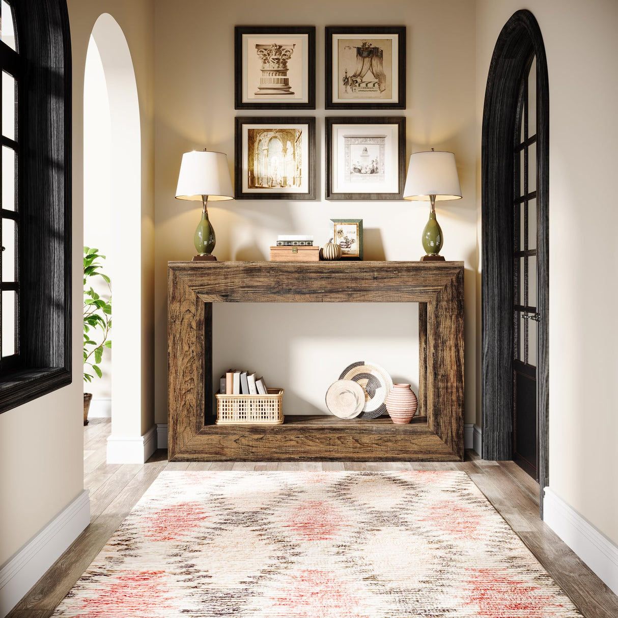 Celaform Console Tables for Entryway, 47.2 Inch Long Sofa Table with Storage, Farmhouse Wood Style Entry Table Behind Couch Table for Living Room, Entrance, Hallway Celaform