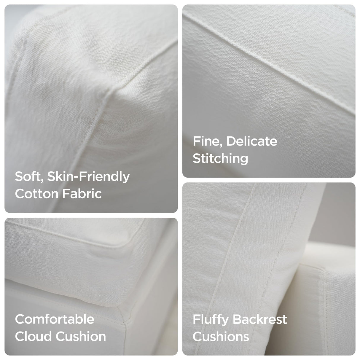 Acanva Modular U-Shaped Sectional Cloud Couch, Free Combination Minimalist Sofa, Convertible to DayBed with Shredded Latex Filled Cushion and Removable Slipcovers for Living Room, 5 Seater + Ottoman Acanva