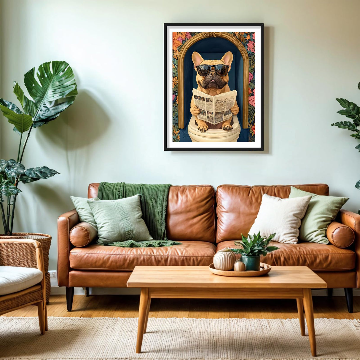 Dog Diamond Art Kits for Adults Animal 5D Diamond Painting Kit for Beginners DIY Crafts for Adults Full Drill Round Diamond Dots Gem Art Dog Bathroom Wall Art French Bulldog Decor Gift 12x16 Inch PINFFSHU