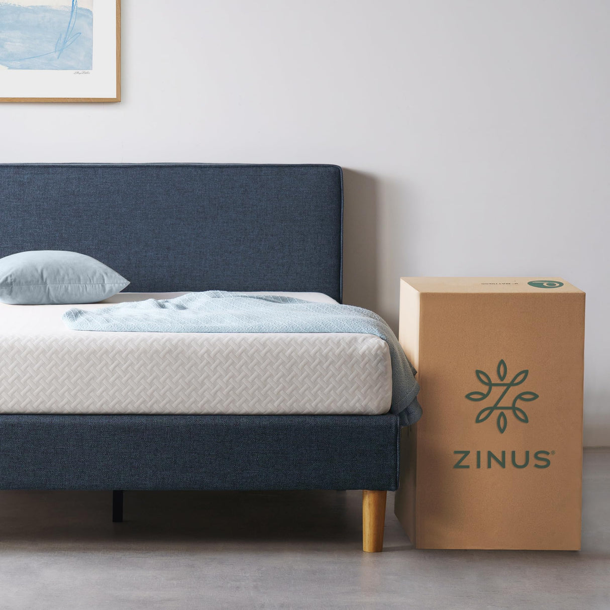 ZINUS 8 Inch Green Tea Cool Feel Memory Foam Mattress, Queen, Mattress in A Box with Compact WONDERBOX Packaging, CertiPUR-US Certified ZINUS