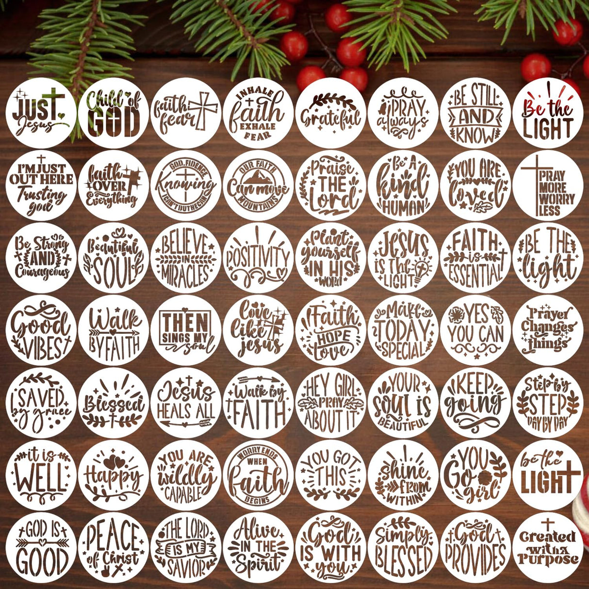 Christian Stencils for Painting Small Christian Stencils for Crafts Reusable 3” Stencil for Wood DIY Decor zosylley