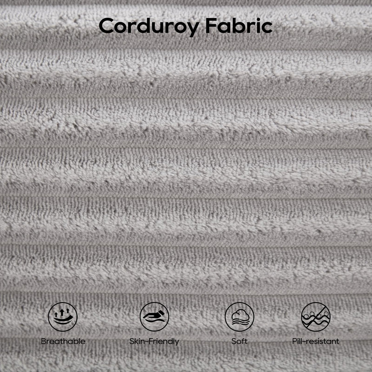 70.87" Cloud Loveseat Sofa, Boneless Corduroy Loveseat Couches, Sofa in a Box, 2 Seater Deep Seat Couch with Convertible Sofa Bed for Apartment, Office, Living Room, No Assembly Required (Light Grey) atosela