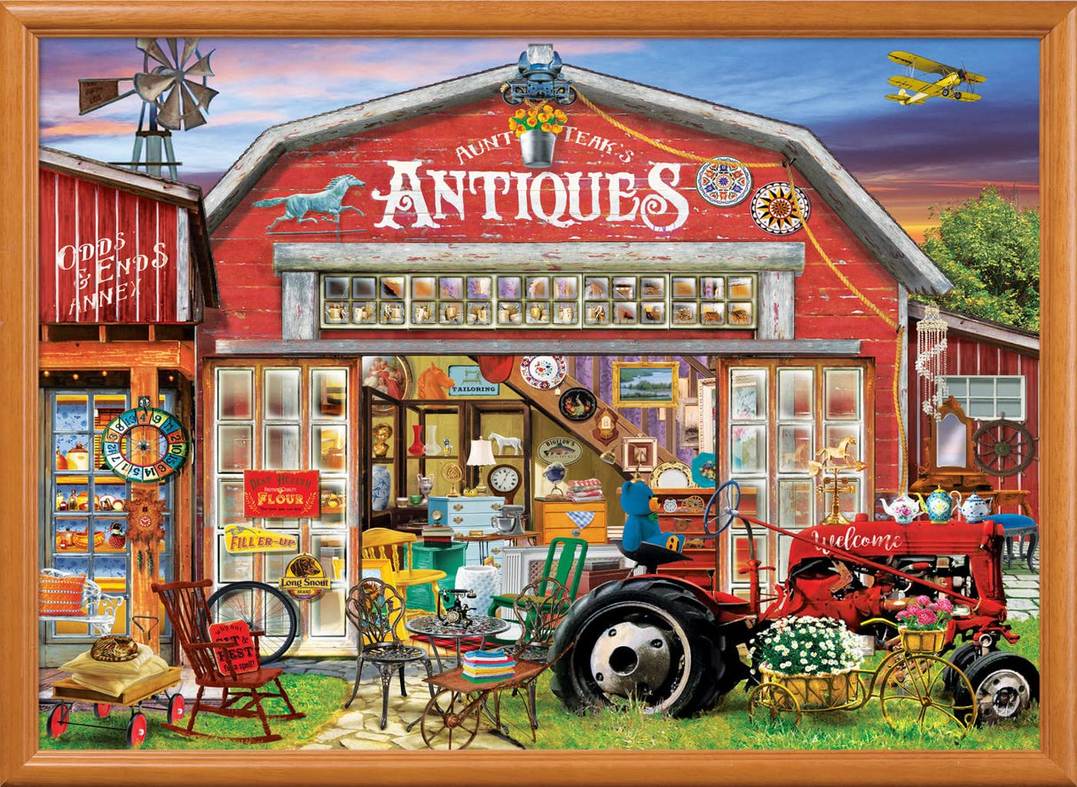 MasterPieces 1000 Piece Seek & Find Jigsaw Puzzle for Adults, Family, Or Youth - Antiques for Sale - 19.25"x26.75" Masterpieces