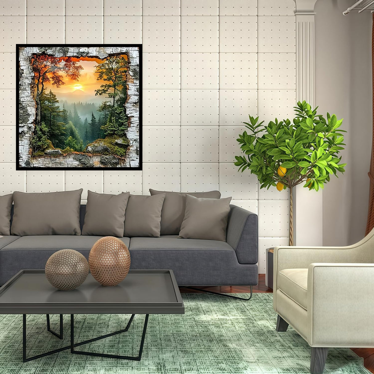 CHWGLFGG 5D Diamond Art Kits for Adults Beginners, Forest Landscape Diamond Painting Kits, DIY Full Round Drill Paint by Diamonds Dot Gem Art for Adults, Home Wall Decor 13.7X 13.7 Inch CHWGLFGG