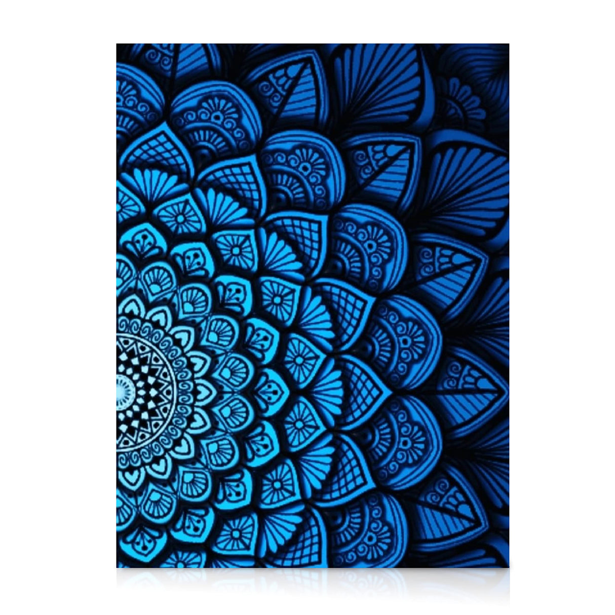 Modern Merch Mandala Diamond Art Kits for Adults, Blue and Black Pattern 5D Diamond Painting for Adults, DIY Mandala Wall Art, Cross Stitch Pattern Gem Art, Full Round Drill 12x16 Modern Merch