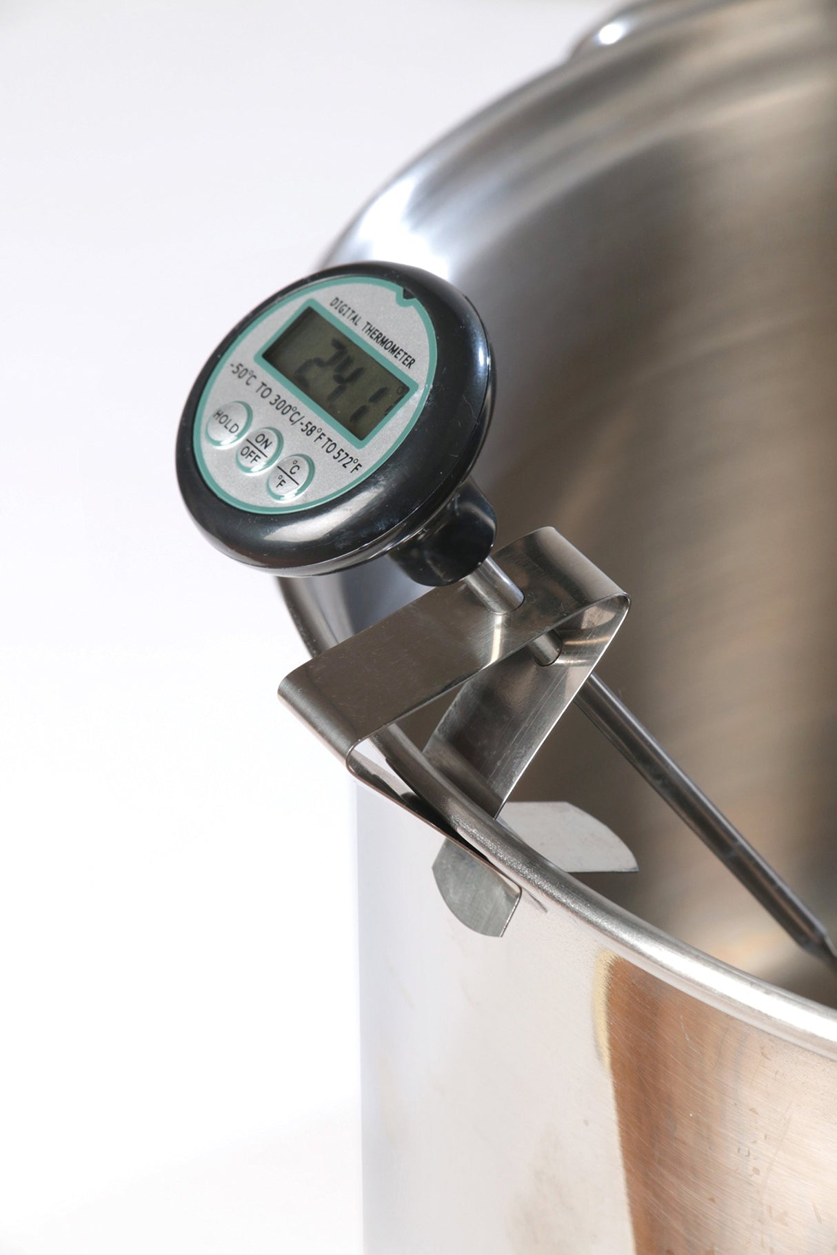 Digital Cooking Candy Liquid Thermometer with Stainless Steel Pot Clip, Quick Read, Battery Included PBKay