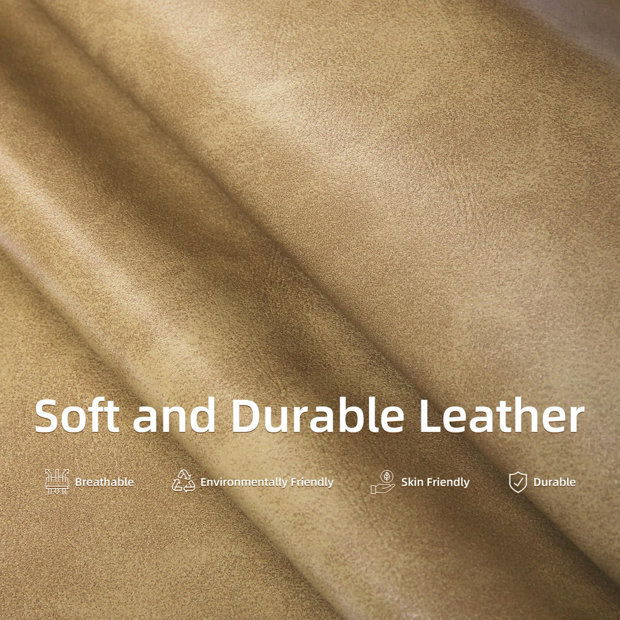 RUTOX Large Power Lift Recliner Chair for Elderly, Oversized Lay Flat Lift Chair with Adjustable Headrest, Leather Recliner Chairs with Massage and Heat, Infinite Position,Extended Footrest,Beige RUTOX