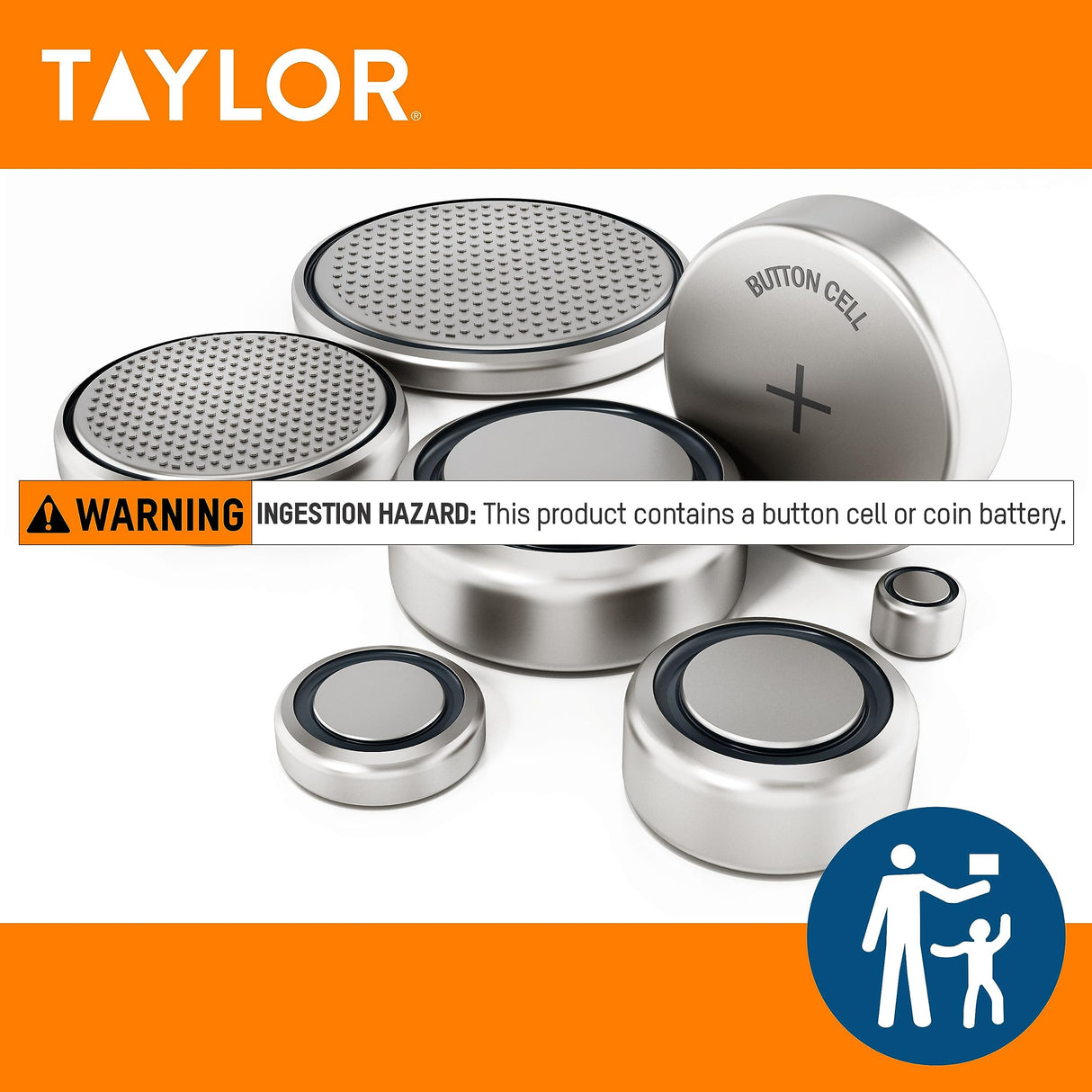 Taylor Pivoting Head Instant Read Digital Meat Food Grill BBQ Cooking Kitchen Thermometer with Protective Sleeve, Gray Taylor