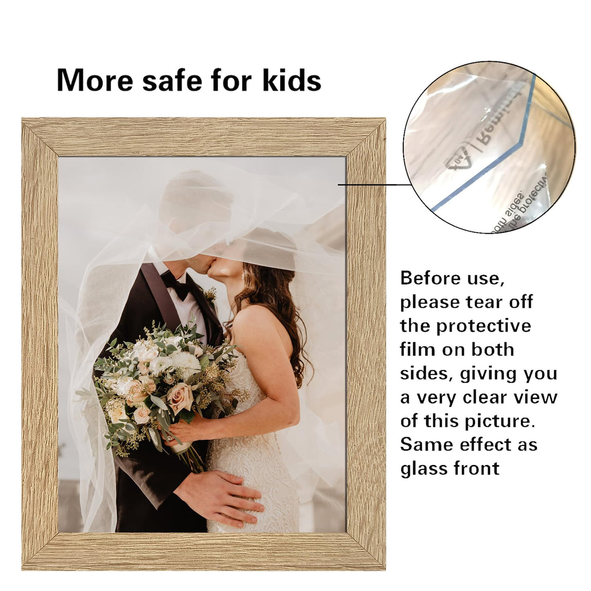 LUCKYLIFE Picture Frame Set 10-Pack, Gallery Wall Frame Collage with 8x10 5x7 4x6 Frames in Natural Woodgrain Finishes LUCKYLIFE