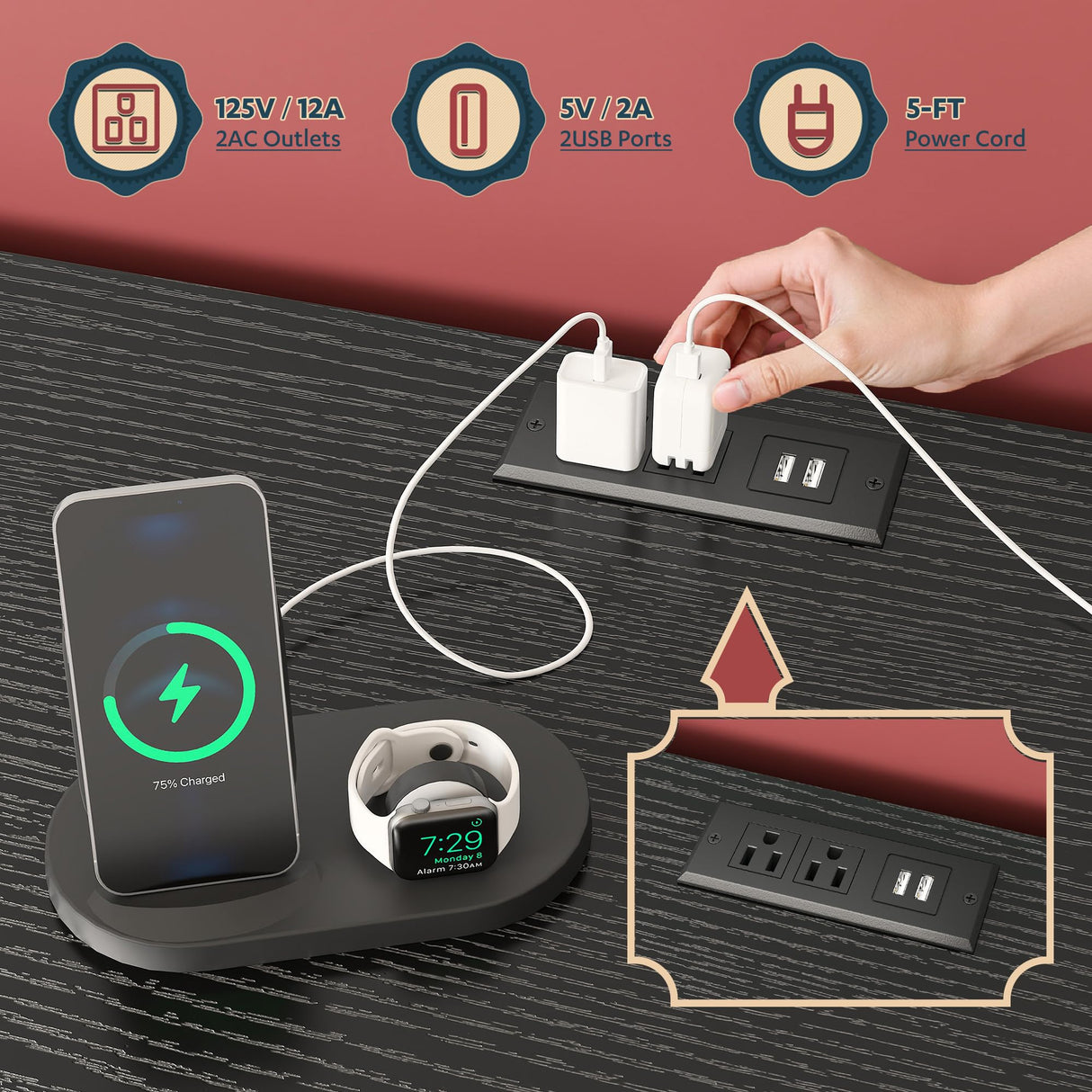 63" Long Dresser for Bedroom with 12 Fabric Drawers Entertainment Center with LED Lights & Power Outlets TV Stand for 70 Inch TV, Organizer for Bedroom, Black Romorgniz