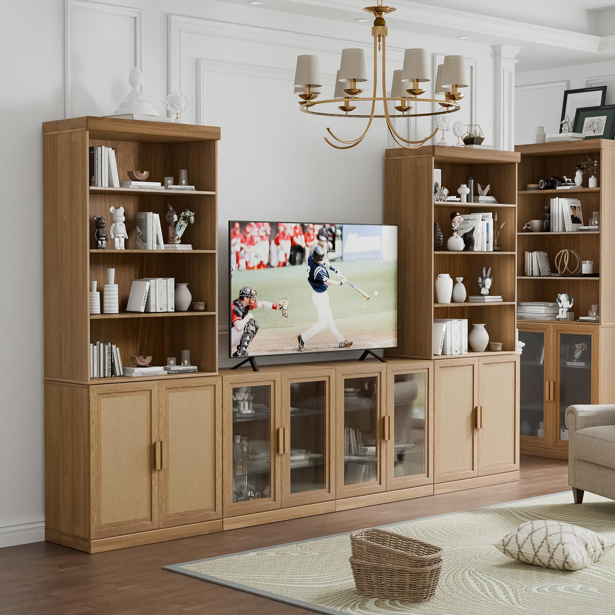 Casaphoria 49" H Wooden Bookcase, Heavy Duty Bookshelves, 4-Tier Wide Bookshelf with Large Storage Space for Home Office, 49" H x 31" W x 16" D, 68Lb, Black Casaphoria