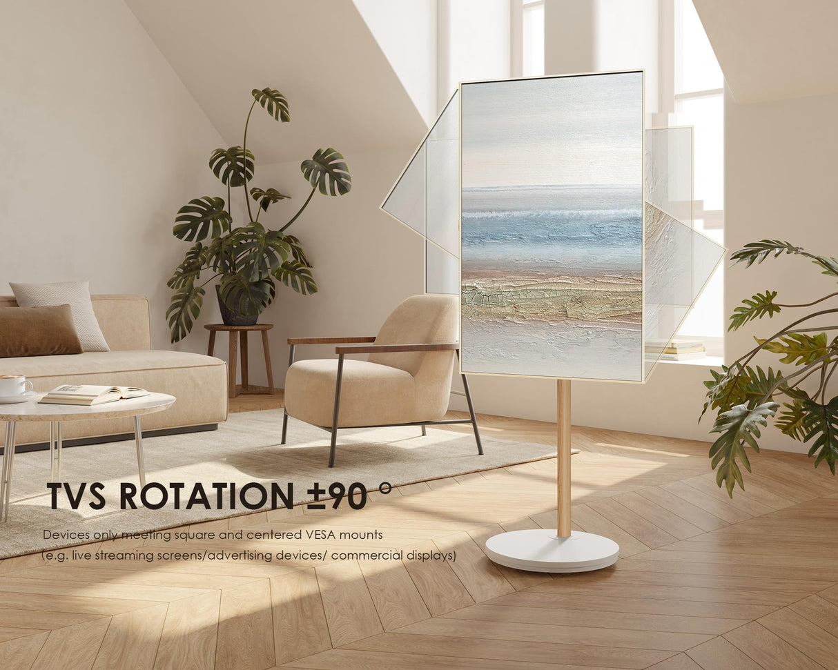 FITUEYES Design Rolling TV Stand for 24-48 inch TVs, Landscape to Portrait Rotating Mobile TV Stand on Wheels and Brake-knob, Portable TV Cart for Living Room Dormitory Outdoor, Master Series FITUEYES