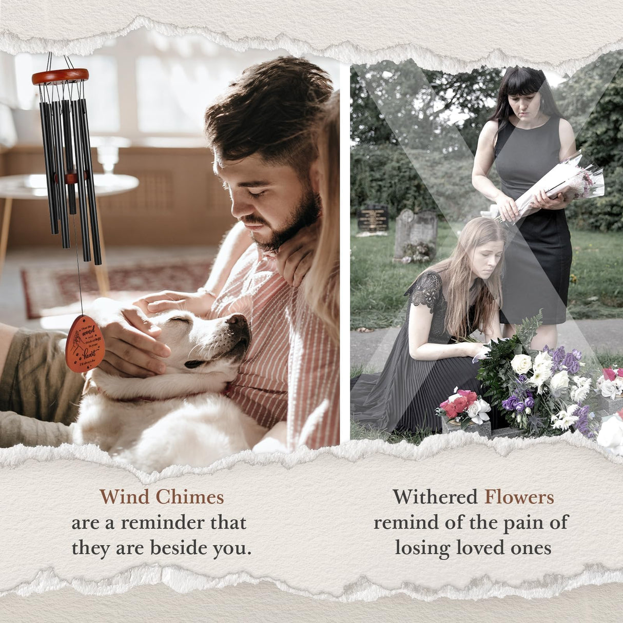 SteadStyle Pet Memorial Gifts for Dogs, Dog Memorial, Pet Memorial Wind Chime, Loss of a Dog Sympathy Gift, in Memory of Dogs Cats Gifts,Remembrance Bereavement Gift 25.5 in SteadStyle