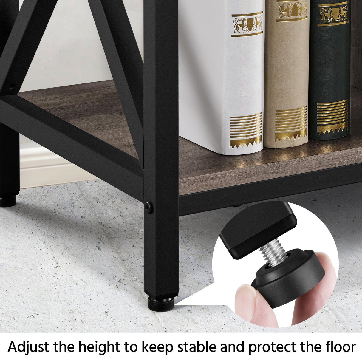 Yaheetech TV Stand for 65 Inch TV, 55'' Wide Entertainment Center TV Console with Open Storage Shelves for Living Room, TV Table for Home with Metal Support, Taupe Wood Yaheetech