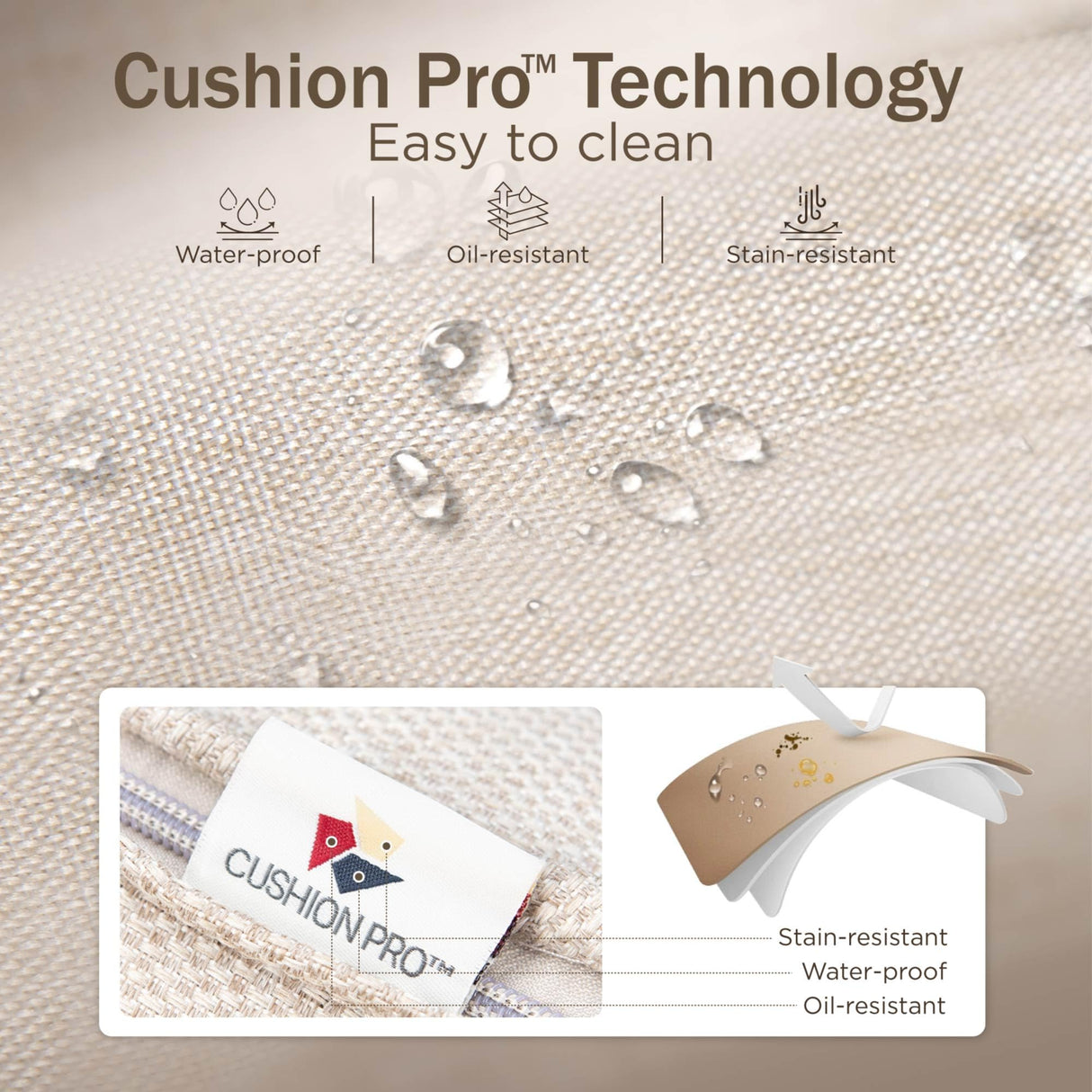 PHI VILLA Outdoor Modern Patio Furniture Set, Upgraded Wicker&Metal Patio Furniture Conversation Set with Waterproof Thick Cushions for Porch, Poolside, Deck, and Yard (4 Pieces,Beige) PHI VILLA