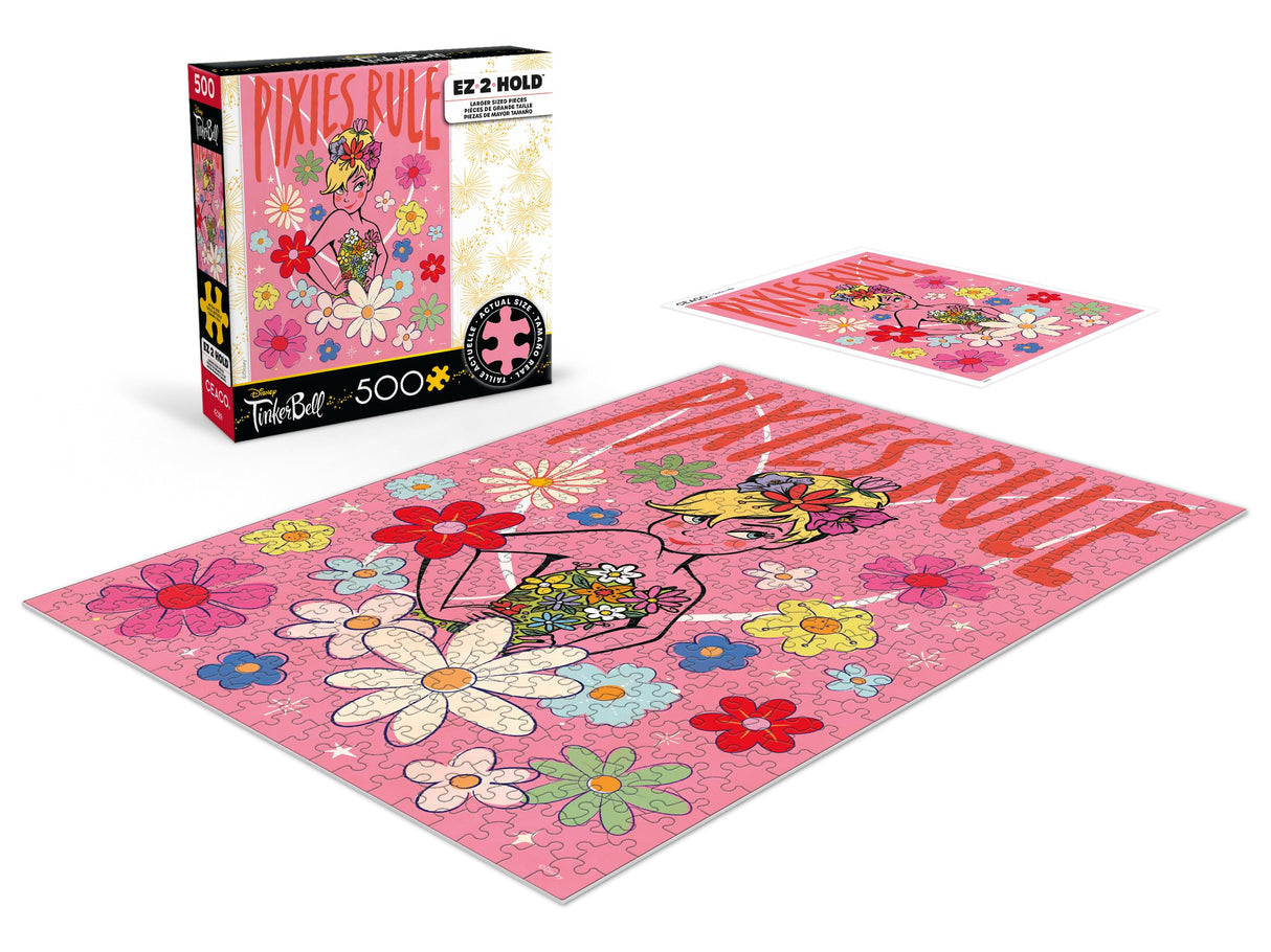 Ceaco - Disney - Tinker Bell - Pixies Rule - 500 Larger Sized Piece Jigsaw Puzzle Ceaco