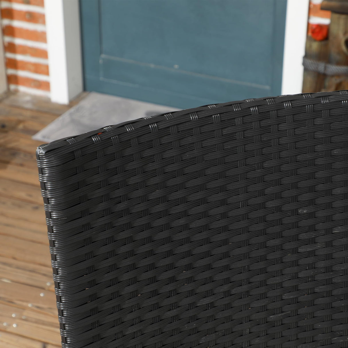 Outsunny Stackable PE Rattan Outdoor Dining Chairs with Cushions, Set of 4 Patio Wicker Dining Chairs with Armrests and Backrest for Patio, Deck, Cream White Outsunny