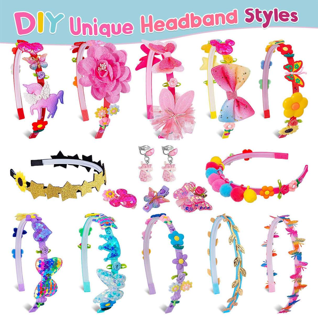 SUYUKI DIY Hair Accessories Kit - Make Your Own Fashion Headbands for Kids 4-12 SUYUKI