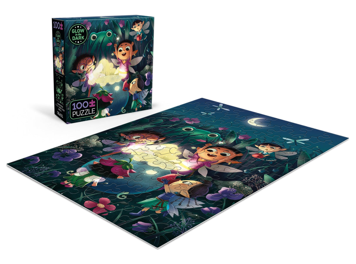 Ceaco - Glow in The Dark - Fireside Fairies - 100 Piece Jigsaw Puzzle Ceaco