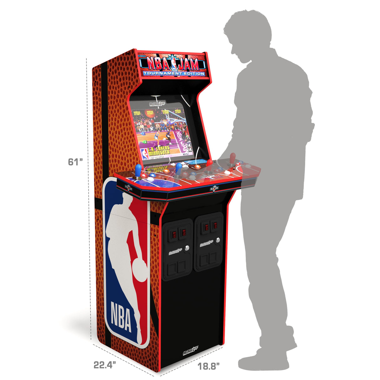 Arcade1Up NBA Jam 30th Anniversary Deluxe Arcade Machine, built for your home, 5 foot tall cabinet with 3 classic games ARCADE1UP