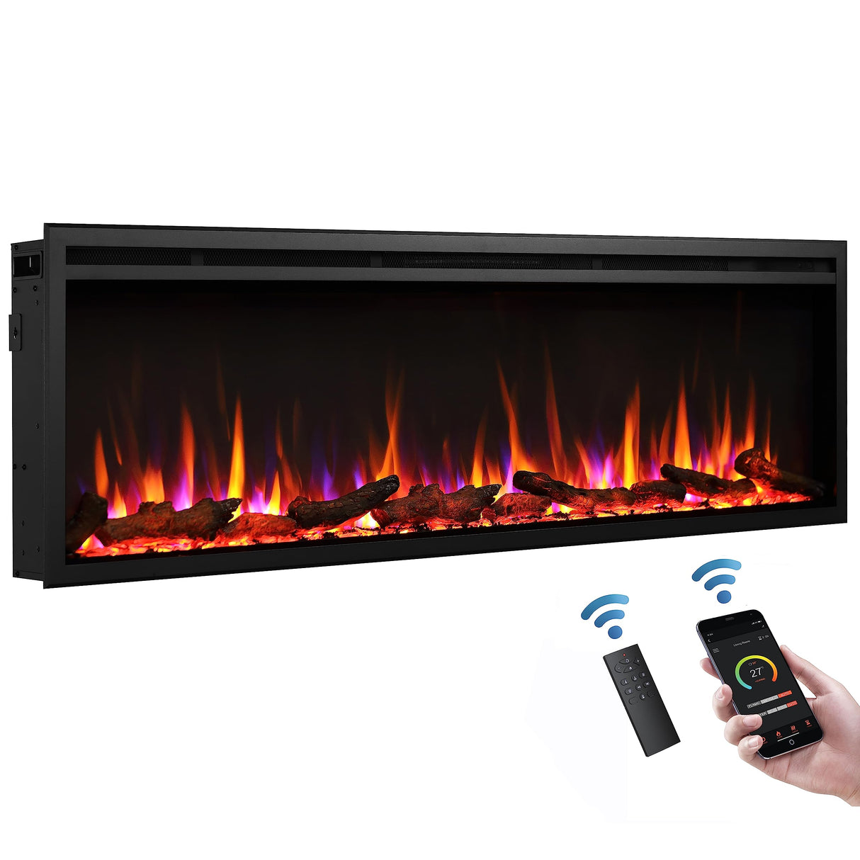 LegendFlame Austin in Wall Recessed & Wall Mounted Electric Fireplace (60") Legend Flame