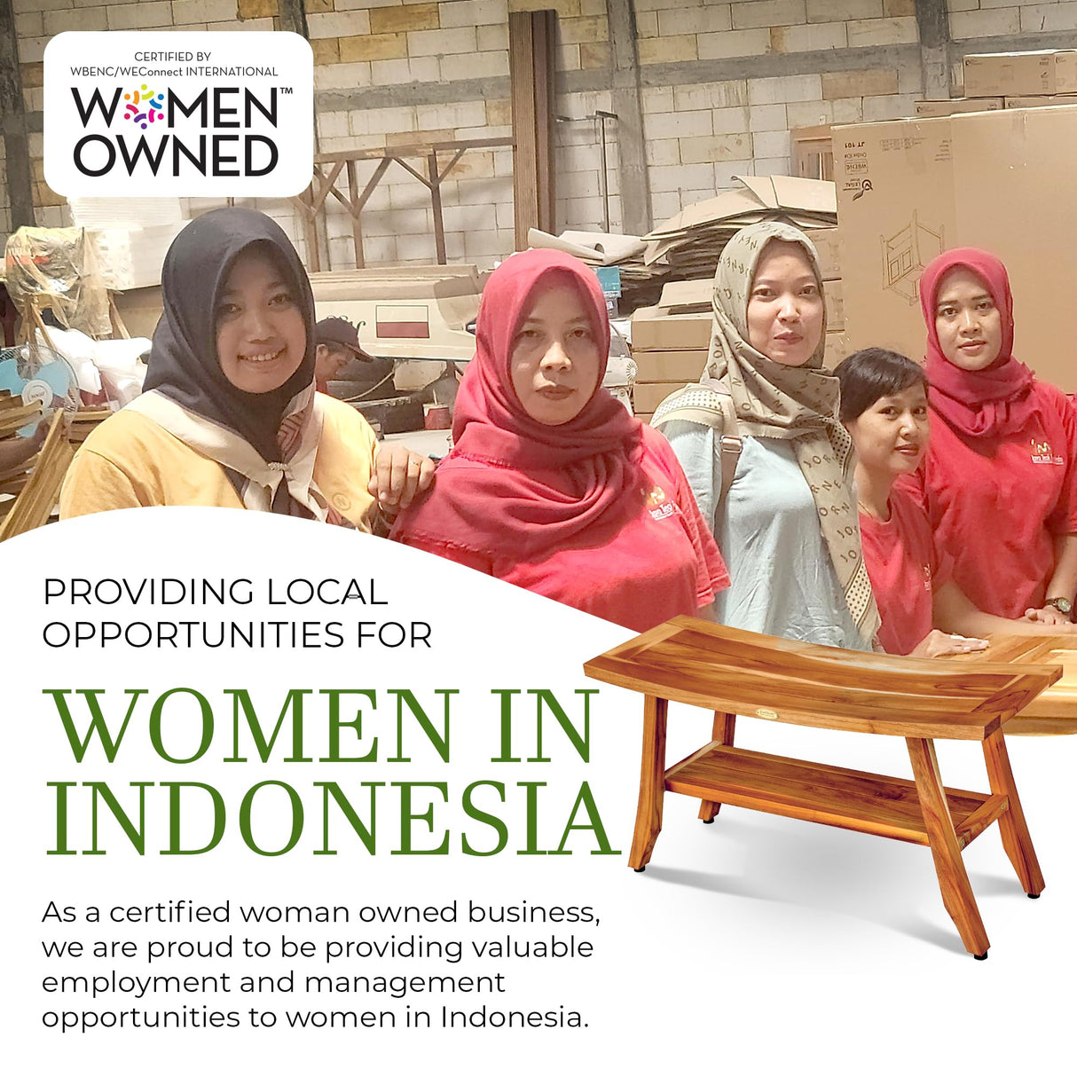 EcoDecors, 34 inch, Brown, Teak Shower Bench, Teak Bench Shower, Teak Bathroom Bench, Teak Wood Shower Bench, Shower Bench Teak, Shower Teak Bench EcoDecors