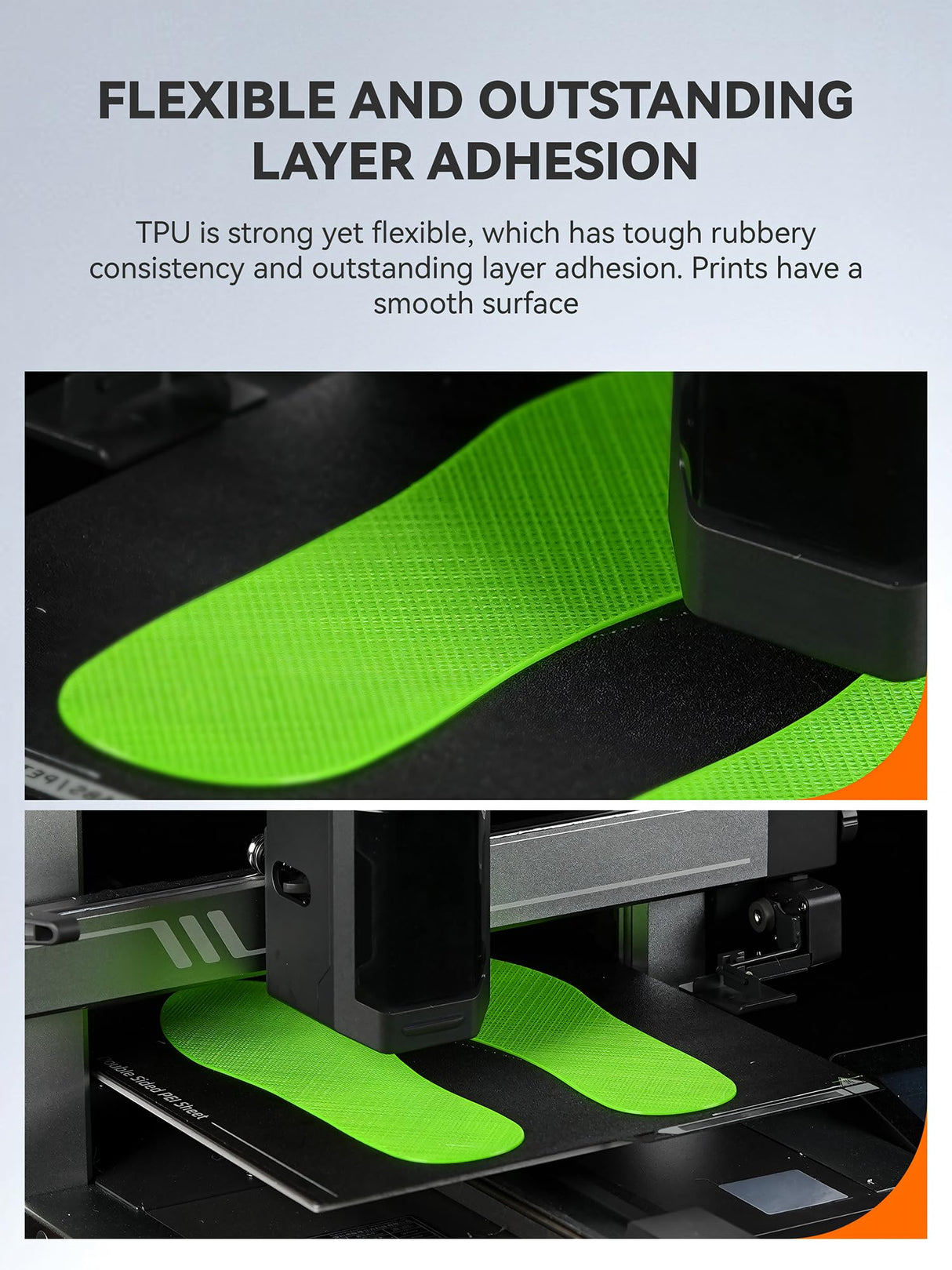 TECBEARS TPU Filament 1.75mm, 95A 3D Printer Filament, Flexible TPU Filament for Fast Printing, 250G Spool, 8 Rolls, 2KG in Total, Black+White+Transparent+Grey+Red+Blue+Green+Orange TECBEARS