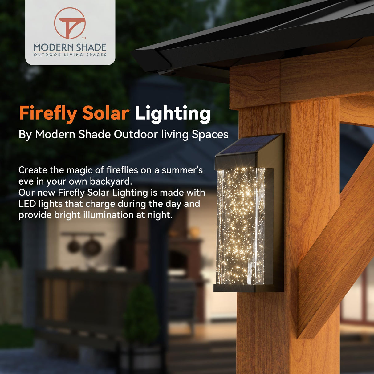 Modern Shade The Horizon Permanent Hardtop Gazebo 12' x 20' w/ 4 LED Lights, Outdoor Gazebo w/Galvanized Steel Double Roof, Patio Pavilion w/Decor Hooks, Mosquito Nettings, Wood-Looking Modern Shade Outdoor Living Spaces