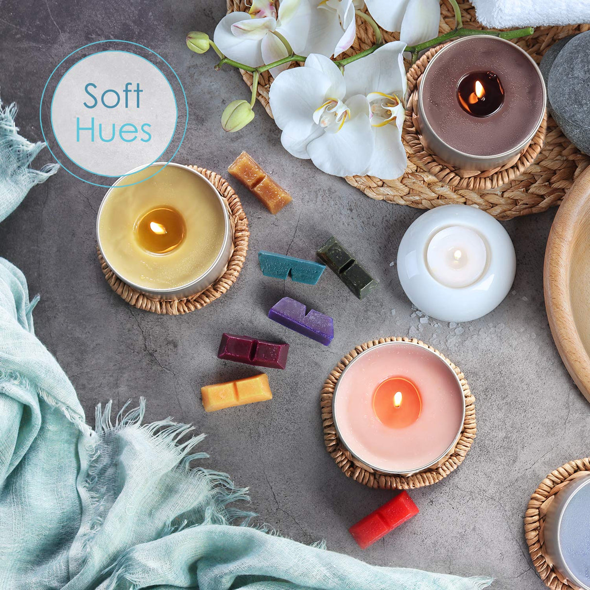 Hearth & Harbor Candle Dye 24 Colors, Nontoxic, Soy Wax Dye Blocks Hearth & Harbor