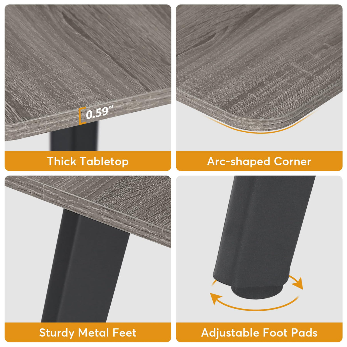 Tribesigns 6FT Conference Table, 70.86L x 35.43W x 29.52H Inches Boat Shaped Meeting Table, Industrial Grey Seminar Table for Office Meeting Conference Room (6ft, Grey) Tribesigns