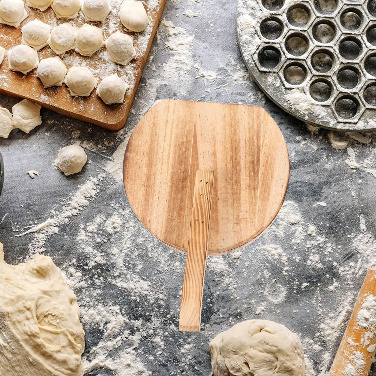 Cabilock Wooden Tortilla Press-Tortilla Press Maker Waffle and Pizza Dough Presser for Homemade Mexican Tortillera, Roti, Chapati, Taco, Dumpling Wrappers Cabilock