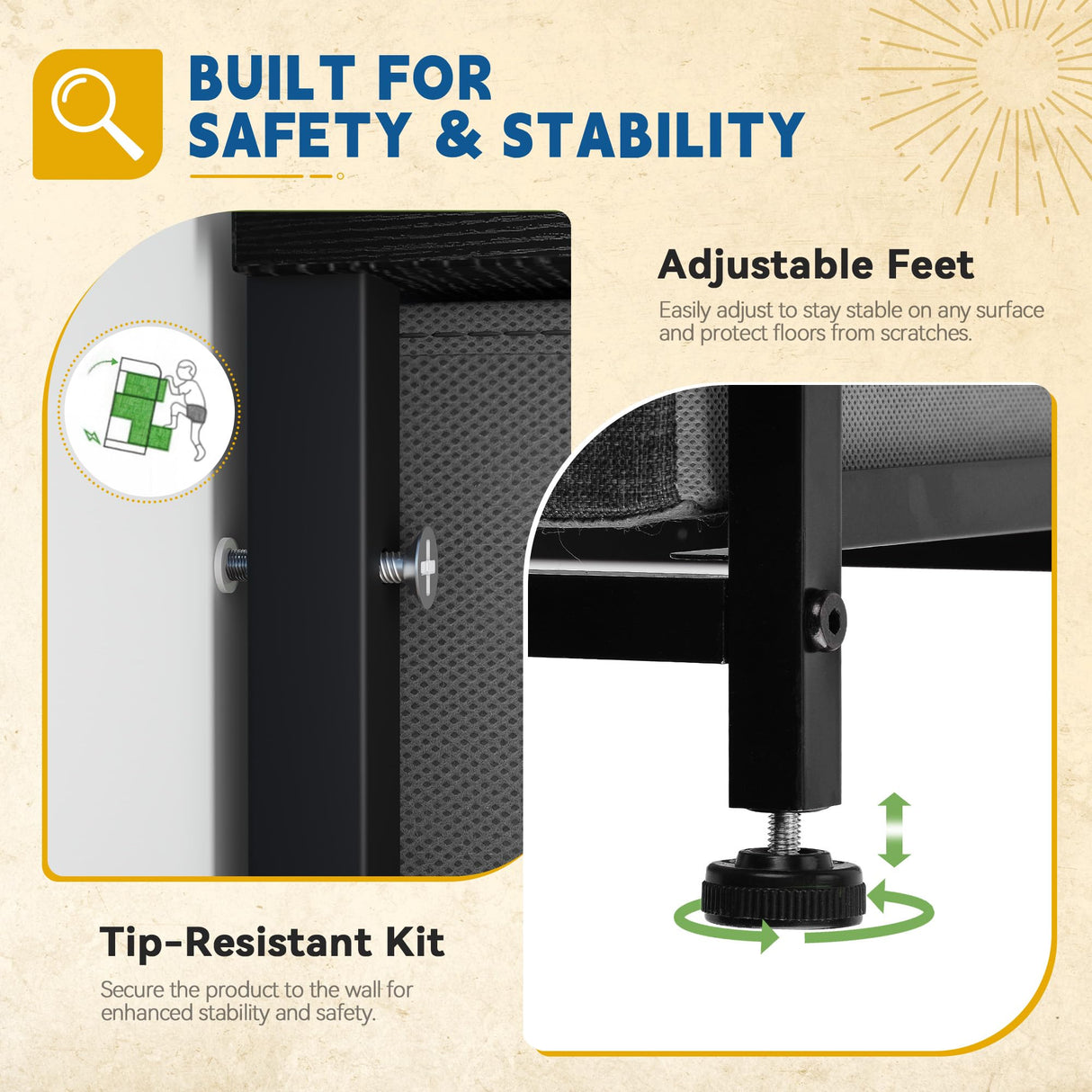 DWVO Storage Tower with 4 Drawers - Fabric Dresser, Organizer Unit for Bedroom, Living Room, Closets - Sturdy Steel Frame, Easy Pull Fabric Bins & Wooden Top DWVO