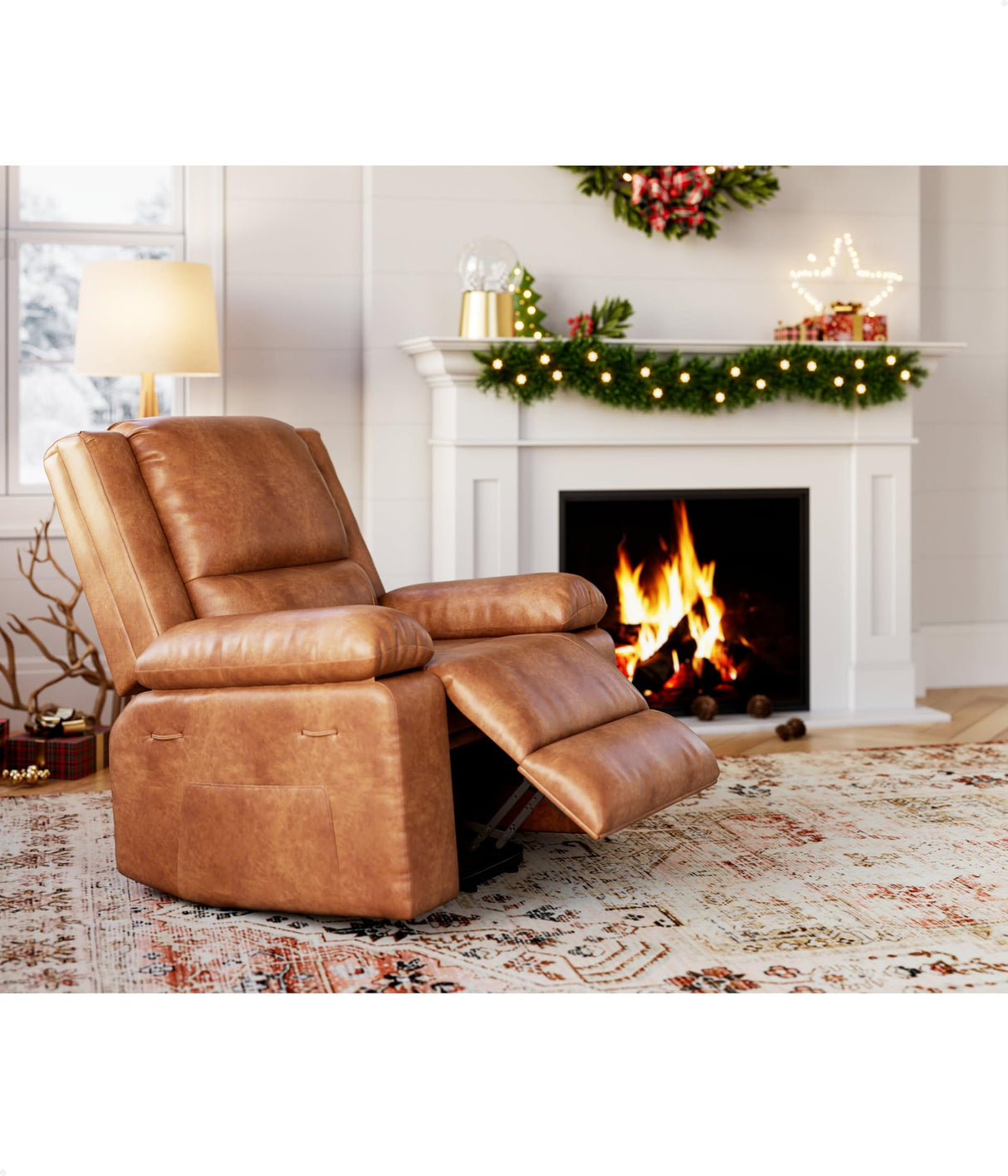 GarveeHome Power Lift Recliner Chair - Heat and Massage, Adjustable Back and Legs, Pu Leather Electric Lift Chair Designed for The Elderly and People with Mobility Impaired GarveeHome