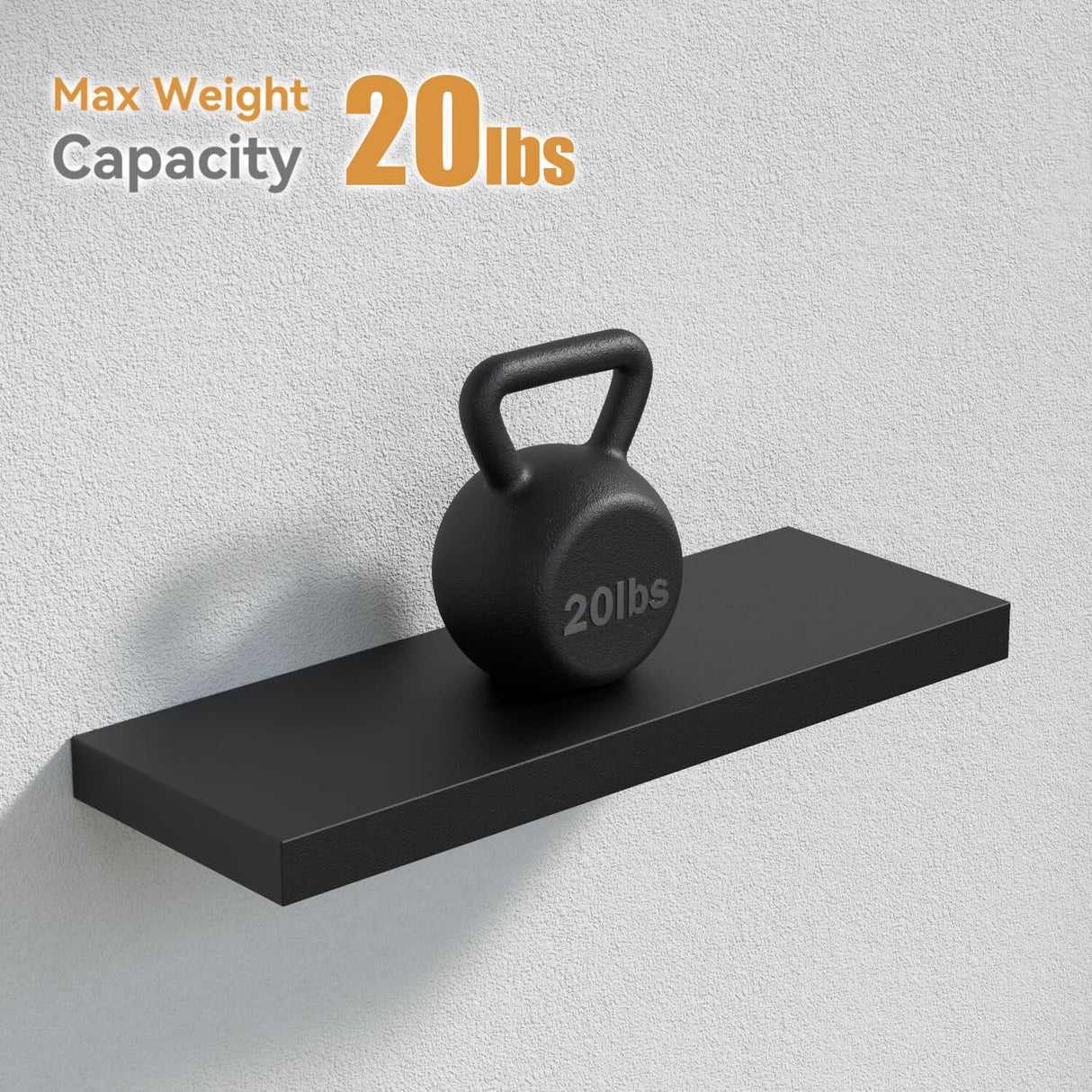 Boswillon Black Floating Shelves for Wall, 4 Sets Wall Mounted Shelves, Display Shelves for Wall Decor, Shelf for Bathroom, Kitchen, Living Room – Black Boswillon